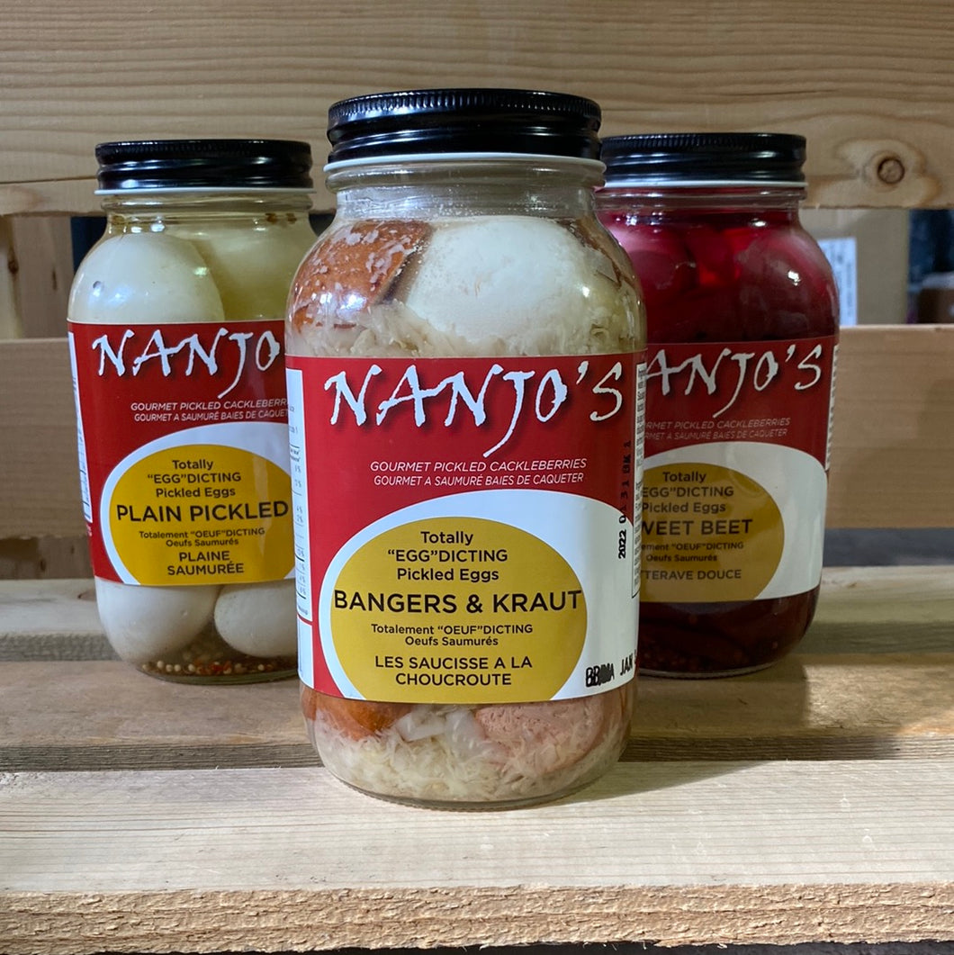 Nanjo's Gourmet Pickled Eggs Bangers & Kraut (1L)