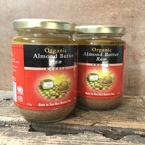 Nuts To You Raw Organic Smooth Almond Butter (365g)