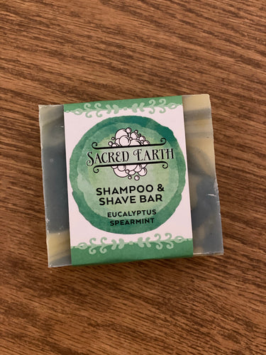 Sacred Earth Shampoo & Shave Bar Eucalyptus Spearmint