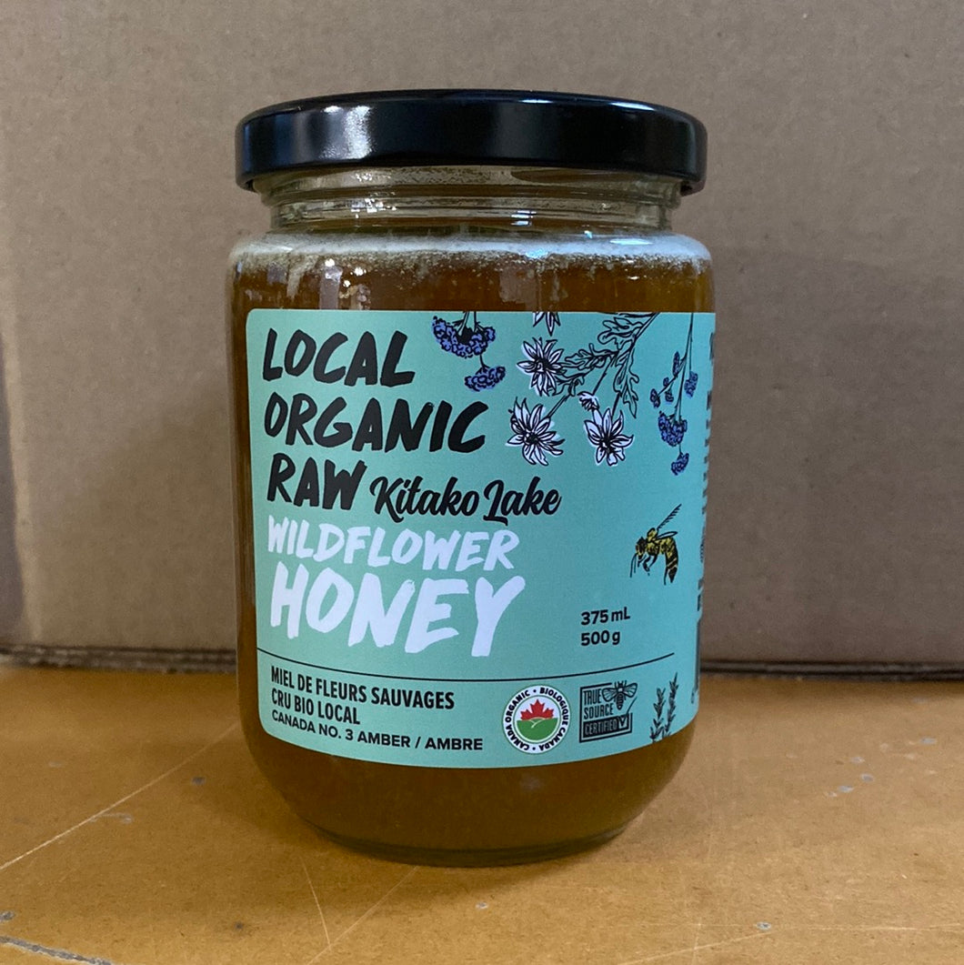 Kitako Lake Organic Raw Wildflower Honey (375ml)