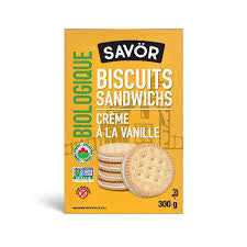 Savor Organic Vanilla Creme Sandwich Cookies (300g)