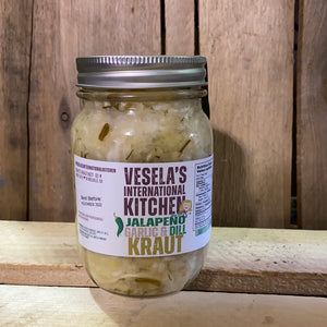 Vesela's Jalapeno Garlic & Dill Kraut (500ml)