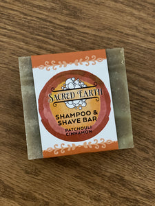 Sacred Earth Shampoo & Shave Bar Patchouli Cinnamon