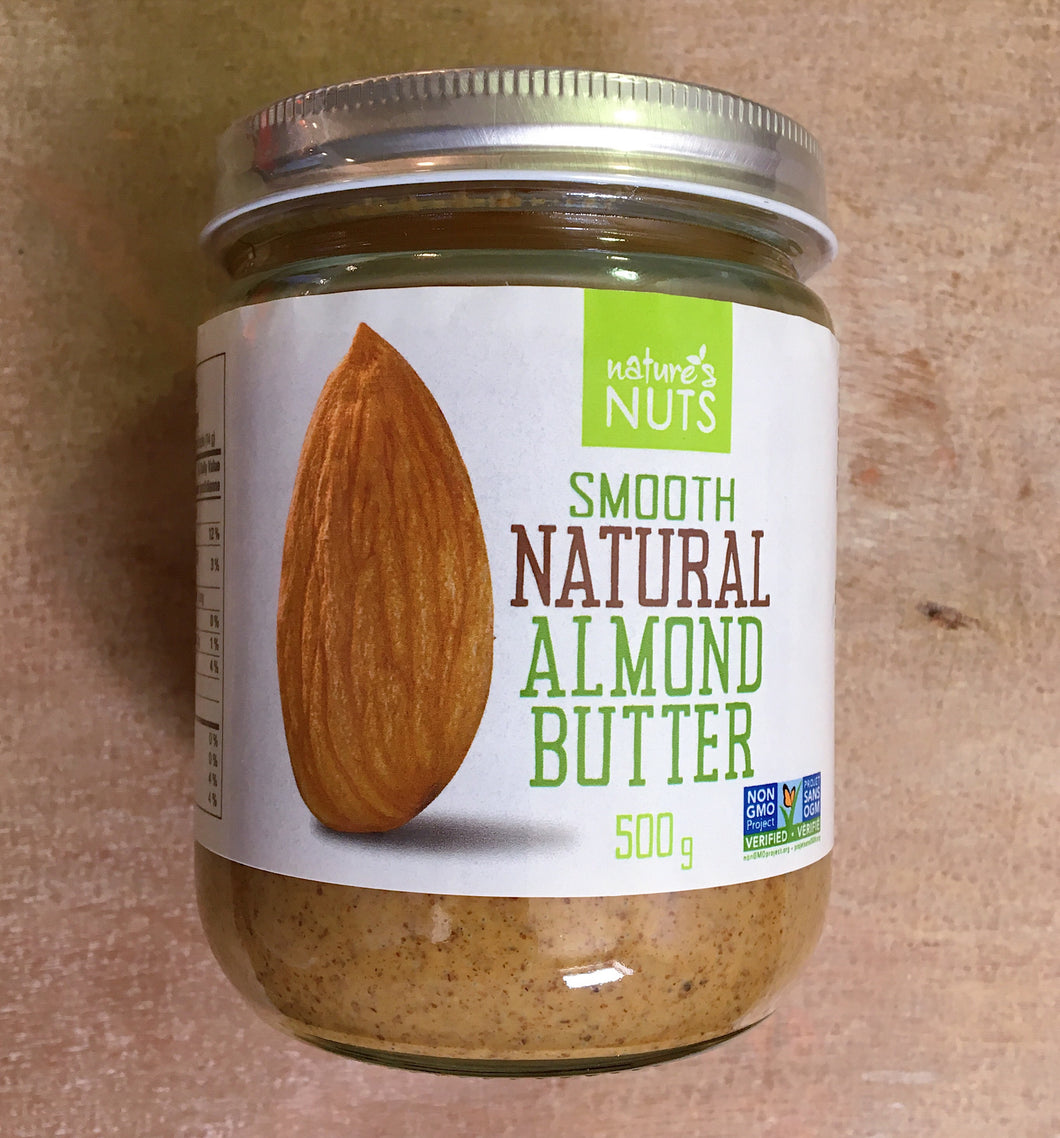 Nature's Nut Natural Smooth Almond Butter (500g)