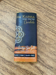 Raw Karma Organic Chocolate Orange Sea Salt Bar (50g)