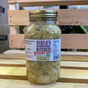 Vesela's Kickin' Hot Garlic & Dill Kraut (1L)