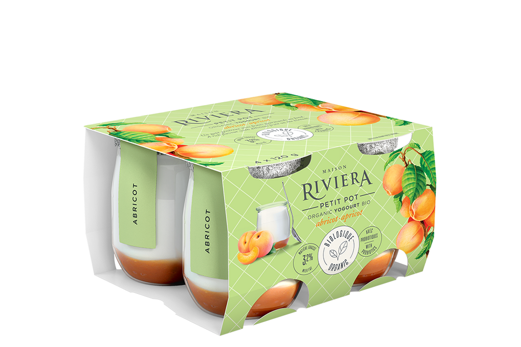 Maison Riviera Petit Pot Apricot Yogurt (4x120g)