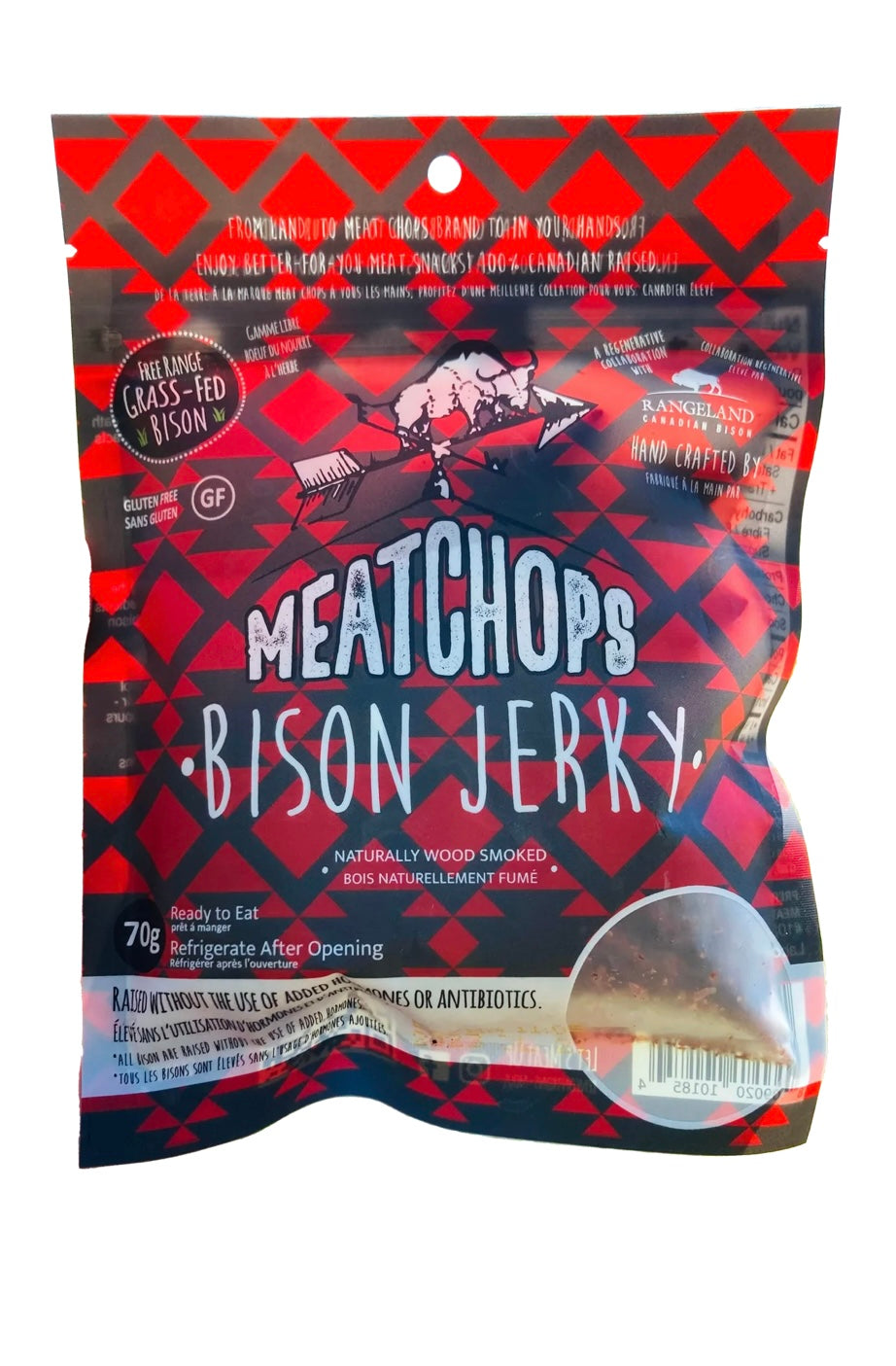 MeatChops Grass-Fed Bison Jerky (70g)