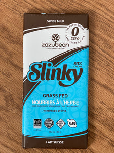 Zazubean Slinky 50% Cacao Grass Fed Swiss Milk Chocolate (80g)