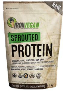 Iron Vegan Sprouted Protein Powder Natural Chocolate (1kg)