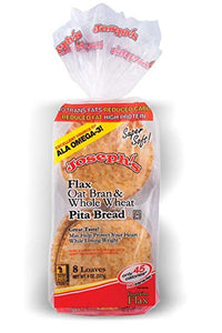 Joseph's Flax, Oat Bran and Whole Wheat Mini Pita Bread (8 mini pitas)