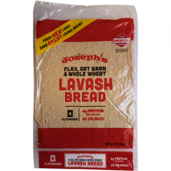 Joseph's Flax, Oat Bran and Whole Wheat Lavash Bread (4 flatbreads)