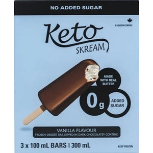 Keto Skream Vanilla Frozen Dessert Bar in Chocolatey Coating (3x100ml)