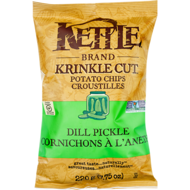 Kettle Chips Crinkle Cut Dill Pickle 198g