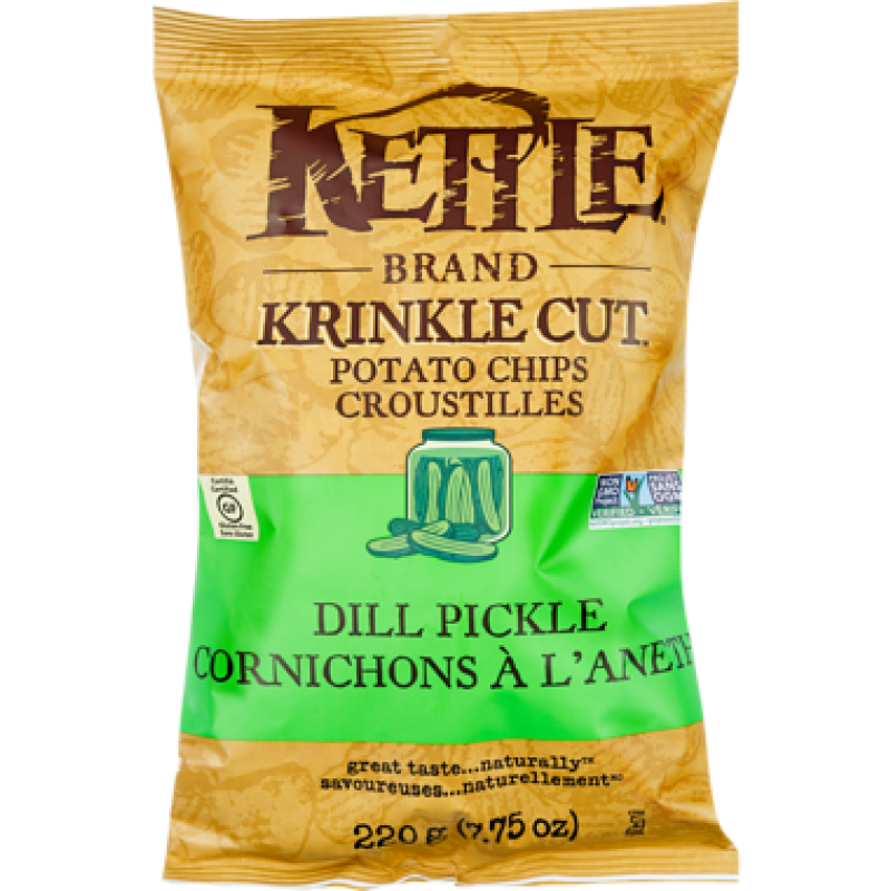 Kettle Chips Crinkle Cut Dill Pickle 198g
