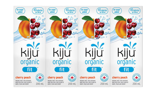 Kiju Fit Organic Peach Cherry Juice Boxes (4x200ml)