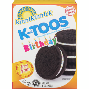Kinnikinnick KinniToos Chocolate Birthday Sandwich Creme Cookies (220g)