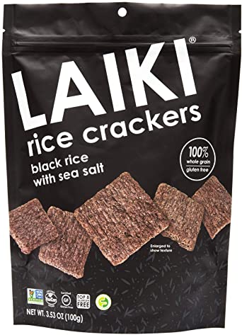 Laiki Black Rice Crackers with Sea Salt (100g)