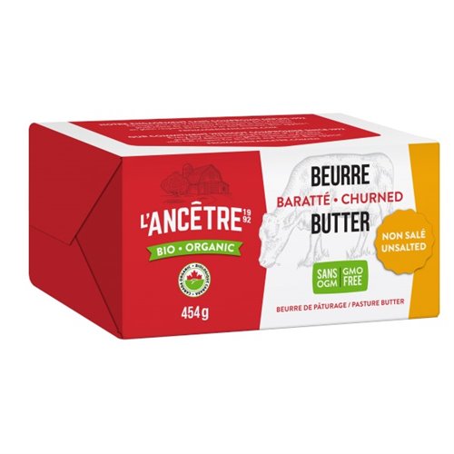 L'Ancetre Churned Unsalted Butter (454g)