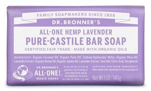 Dr. Bronner's Pure Castile Bar Soap Lavender 140g