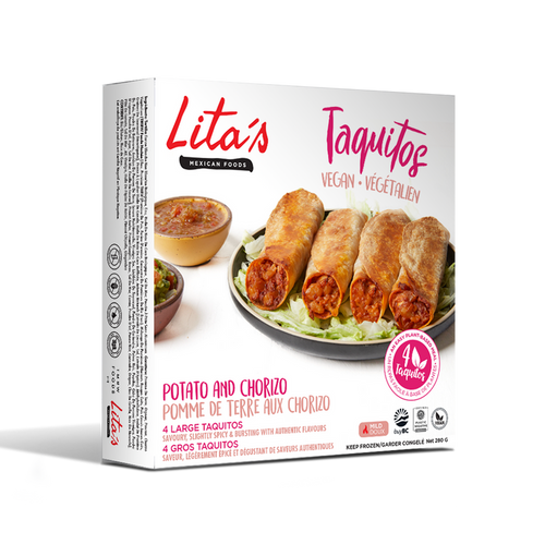 Lita's Vegan Taquitos Potato & Chorizo (4 Pack)