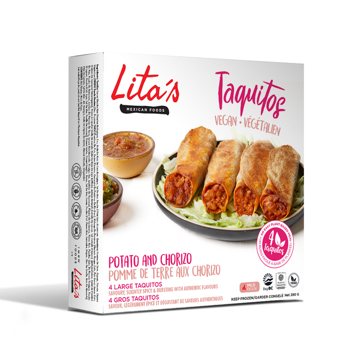 Lita's Vegan Taquitos Potato & Chorizo (4 Pack)
