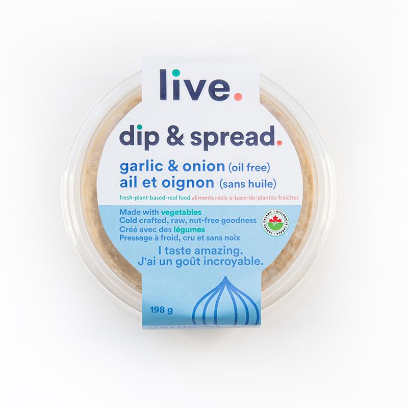Live Organic Garlic & Onion Dip & Spread (198g)