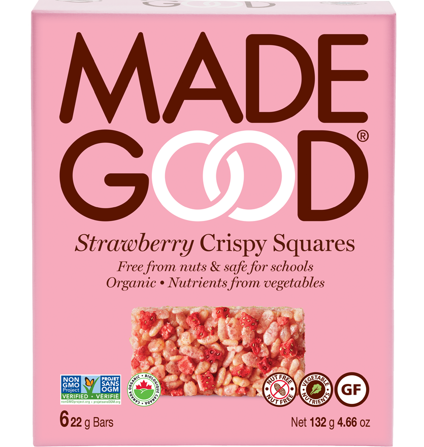 Made Good Strawberry Crispy Squares (6 Bars)