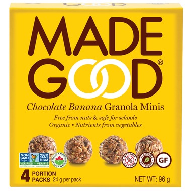 MadeGood Chocolate Banana Granola Minis (4 Packs)