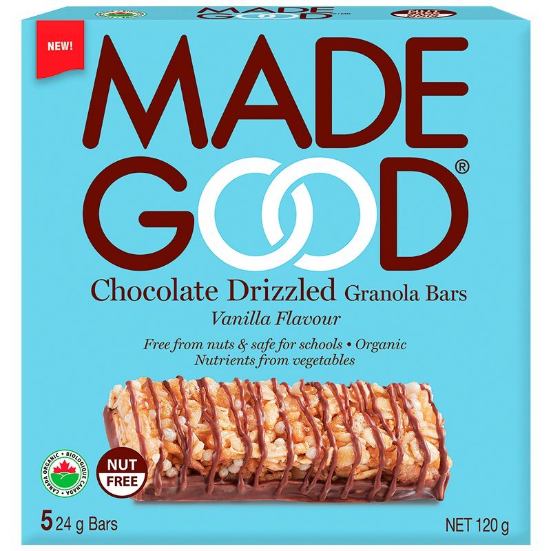 MadeGood Chocolate Drizzled Vanilla Granola Bars (5 Bars)