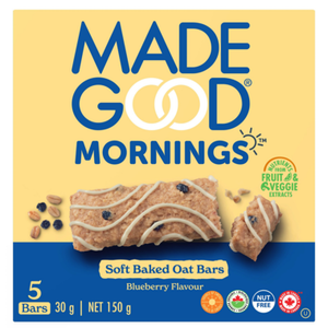 MadeGood Mornings Soft Baked Oat Bars Blueberry (5 Bars)
