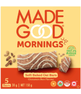 MadeGood Mornings Soft Baked Oat Bars Cinnamon Bun (5 Bars)