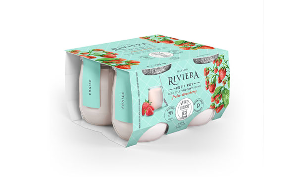 Maison Riviera Petit Pot Strawberry Yogurt (4x120g)