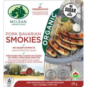 Mclean Organic Pork Bavarian Smokies (375g)