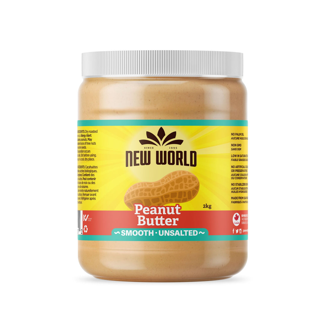 New World Organic Smooth Peanut Butter - Unsalted (500g)