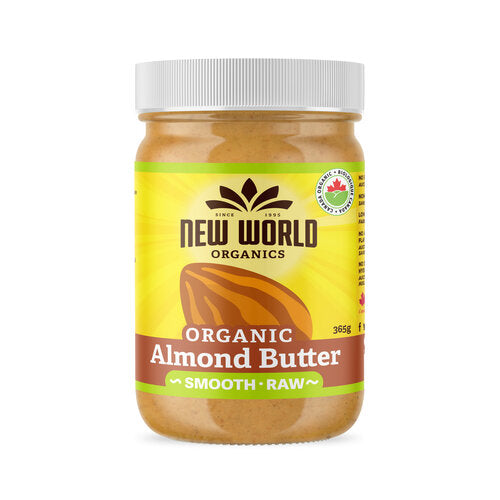 New World Organic Smooth Raw Almond Butter (365g)