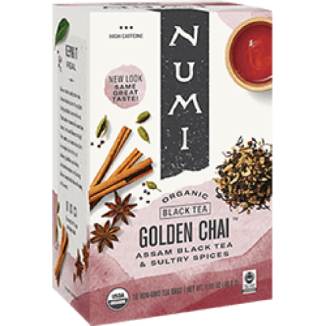Numi Organic Golden Chai Tea (18 Bags)