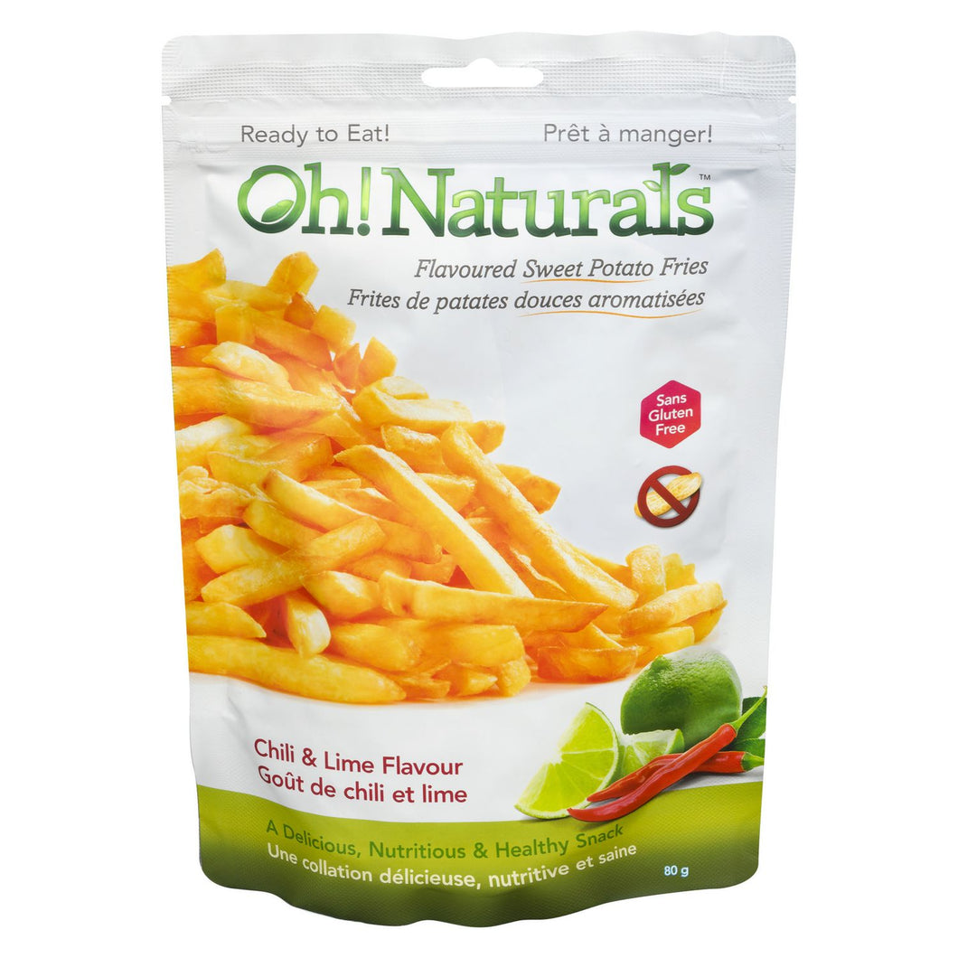 Oh! Naturals Chili & Lime Sweet Potato Fries Snack (80g)