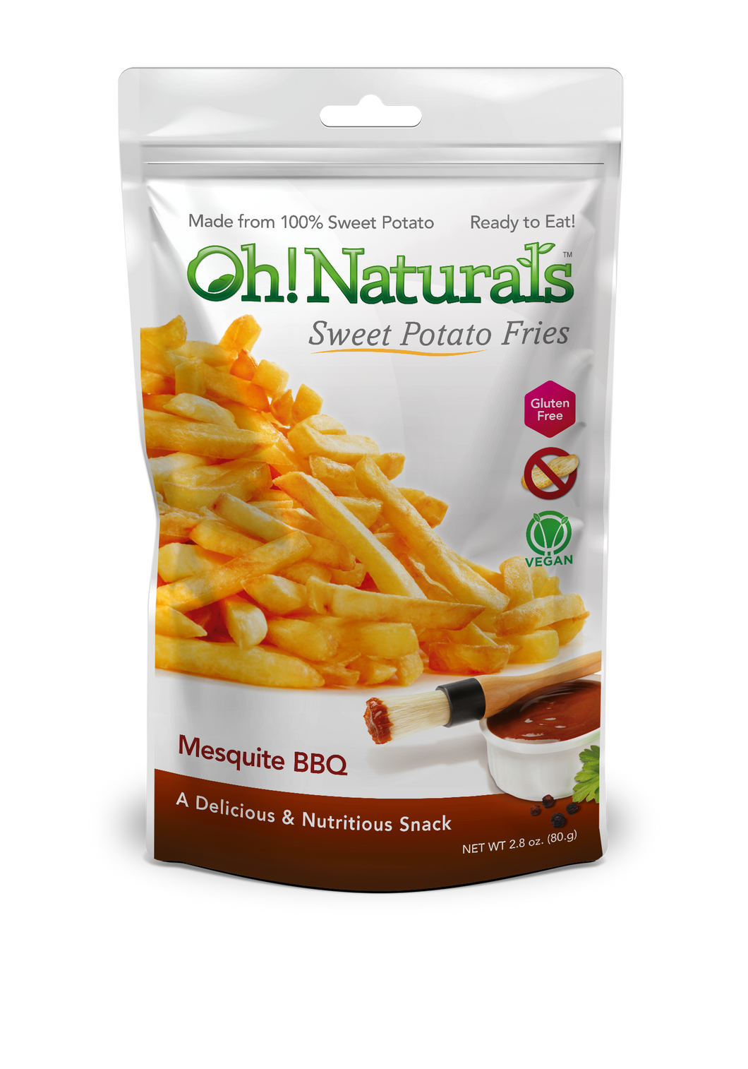 Oh! Naturals Mesquite BBQ Sweet Potato Fries Snack (80g)