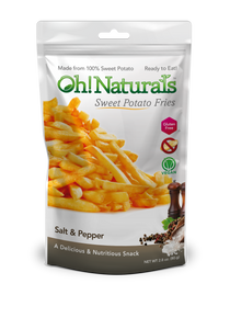 Oh! Naturals Salt & Pepper Sweet Potato Fries Snack (80g)