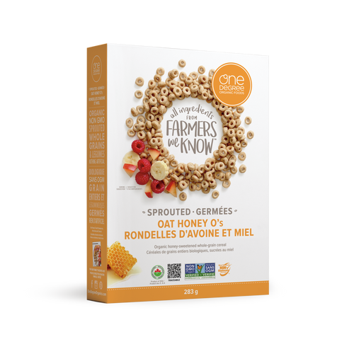 One Degree Sprouted Oat Honey O's Cereal (283g)