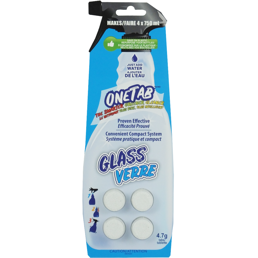 OneTab Glass Cleaner Tablets (4/Pack)