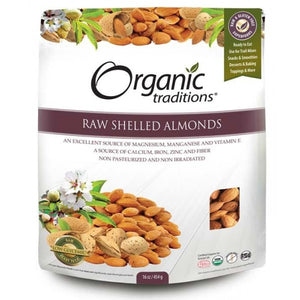 Organic Traditions Raw Shelled Almonds (454g)