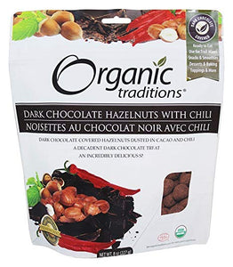 Organic Traditions Dark Chocolate Hazelnuts with Chili (227g)