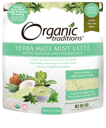Organic Traditions Yerba Mate Mint Latte (150g)