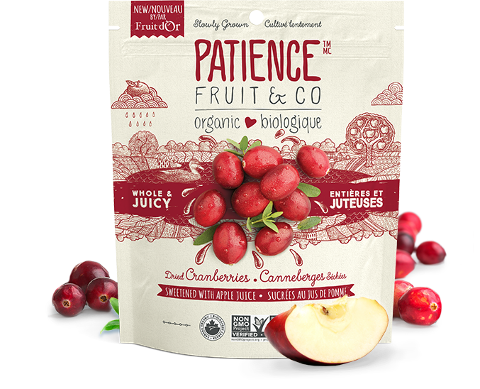 Patience Fruit & Co. Dried Cranberries Sweetened w/ Apple Juice (227g)