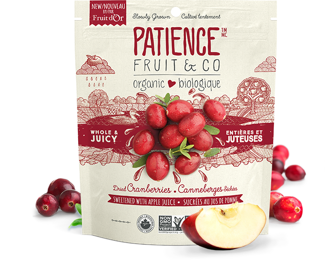 Patience Fruit & Co. Cranberries Sweetened w/ Apple Juice (113g)