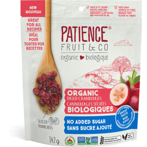 Patience Fruit & Co. Dried Cranberries - No Sugar Added (142g)