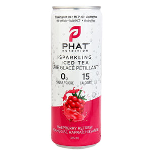 Phat Nutrition Sparkling Iced Tea Raspberry Refresh (355ml)