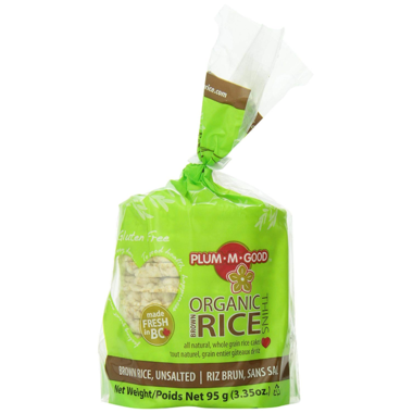 Plum-M-Good Organic Brown Rice Cakes Thins Unsalted (95g)